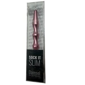 Damsel in Defense Sock It Slim Metallic Pink Personal Safety Tool